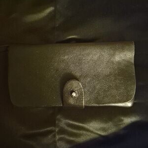 Free People black leather Pulito wallet